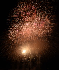 夜空に咲く火の花