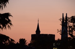 夢の国はしっとり暮れて。