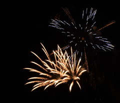 夜空に咲く火の花