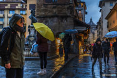 ponte vecchio bridge in the rain