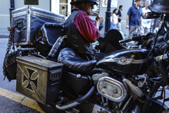 Musician on Harley