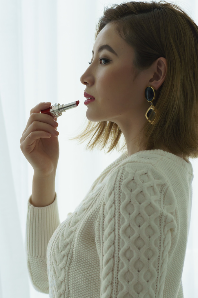 紅を差す