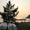 夕暮れの浜辺