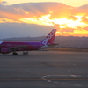 仙台空港の夕暮れ