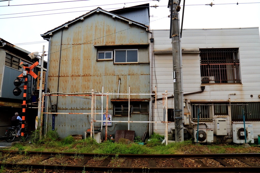 線路沿いの家