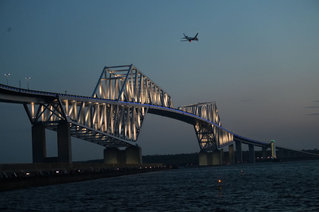 夕暮れのゲートブリッジ