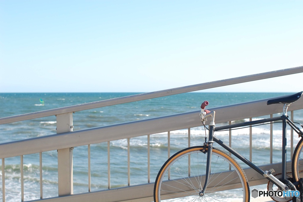 海辺の自転車