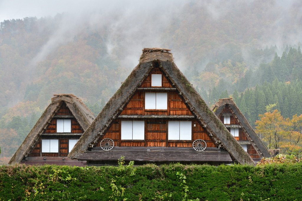 雨の白川郷 By 連日残業 Id 写真共有サイト Photohito