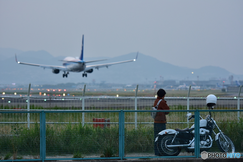 飛行機とライダー