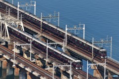 阪急電車と淀川