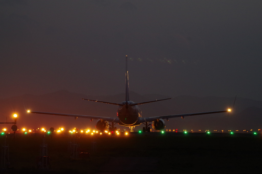 仙台空港離陸スタンバイ