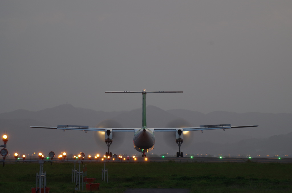 仙台空港離陸スタンバイ