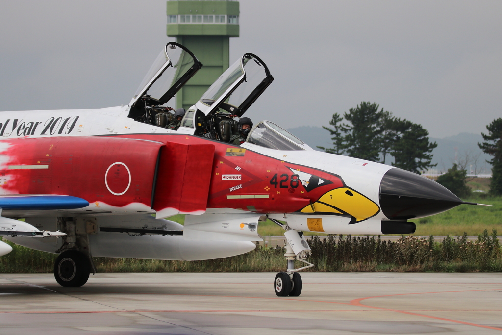 松島基地航空祭　F-4EJ改スペマ　展示飛行終了