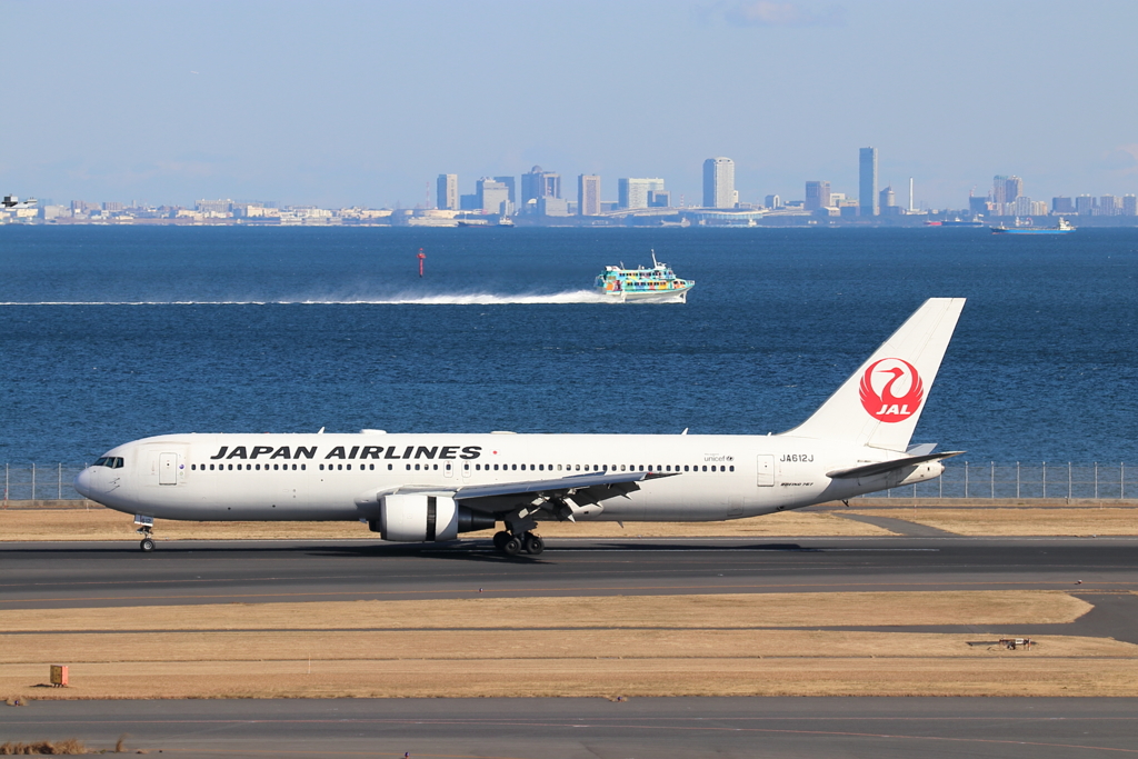 羽田空港撮影訓練1 ジェット飛行機&ジェット船