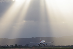 仙台空港　着陸