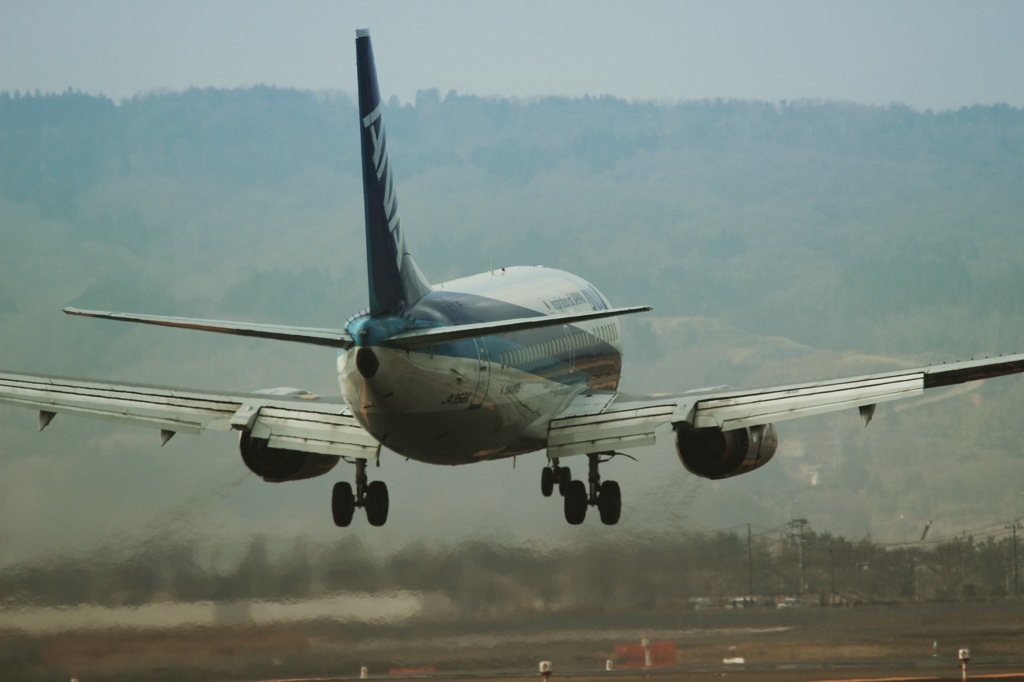仙台空港着陸