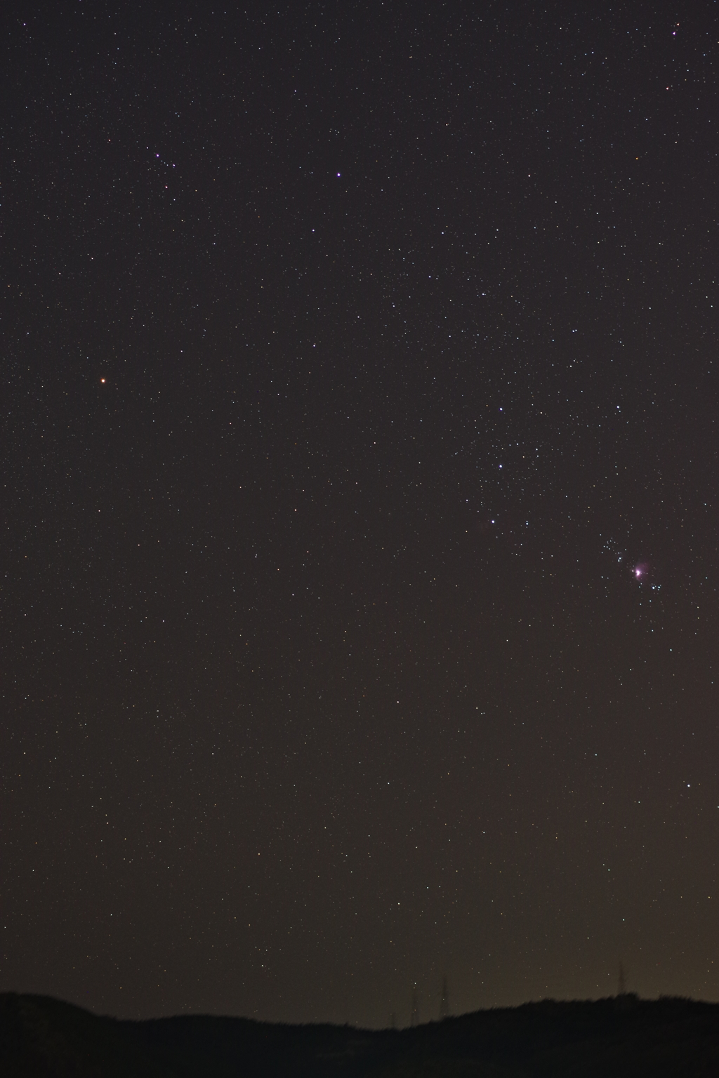 市街地郊外の星空1