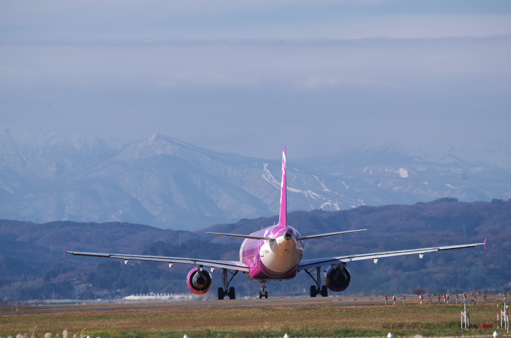 仙台空港 離陸スタンバイ 桃尻