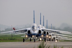 松島基地上空訓練終了2