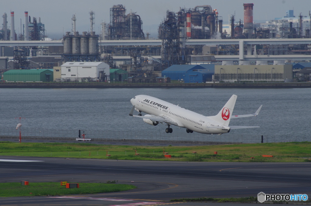 JAL JA340J　上昇中