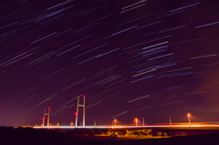 石狩川達布大橋夜景