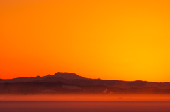 早暁の夕張岳