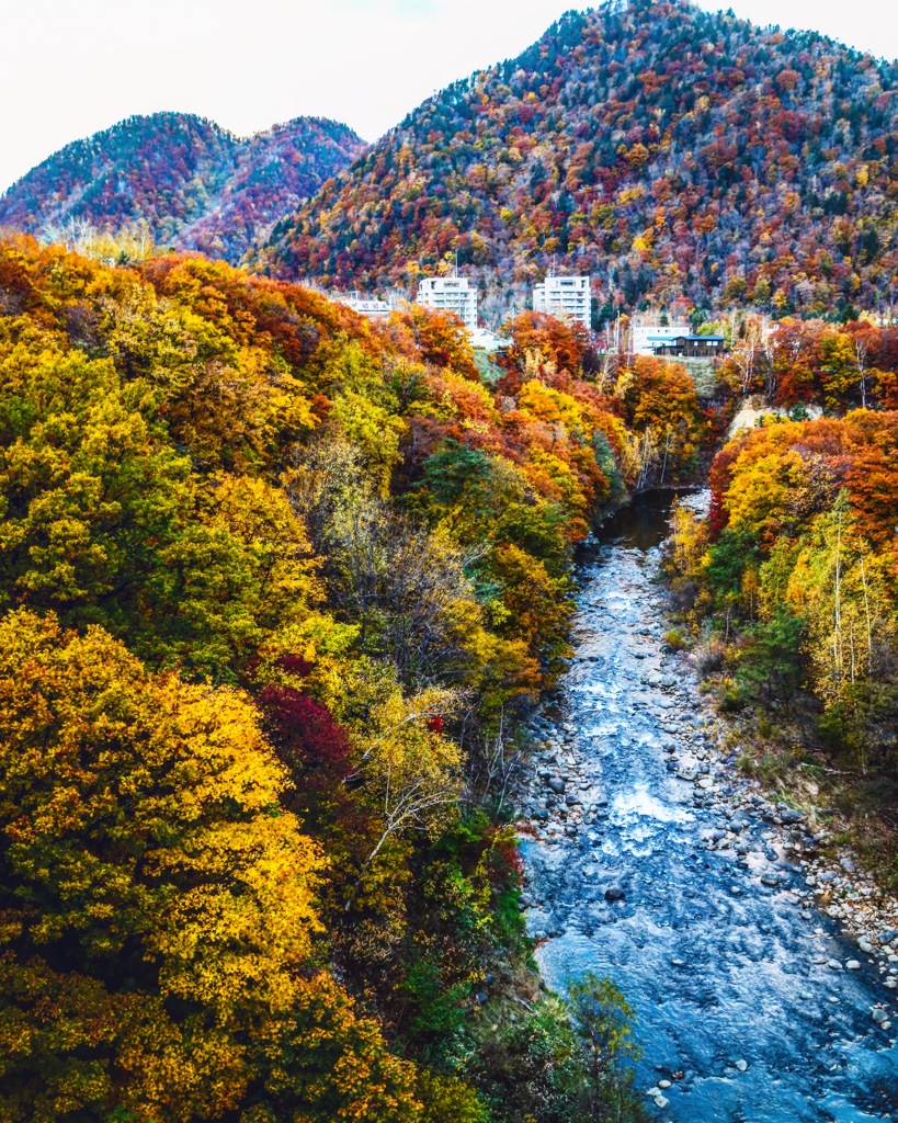 定山渓の紅葉