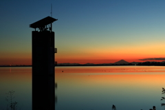 渡良瀬遊水地の夕景