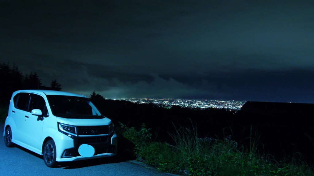 赤城からの夜景。