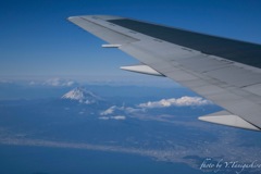 飛行機からー富士山