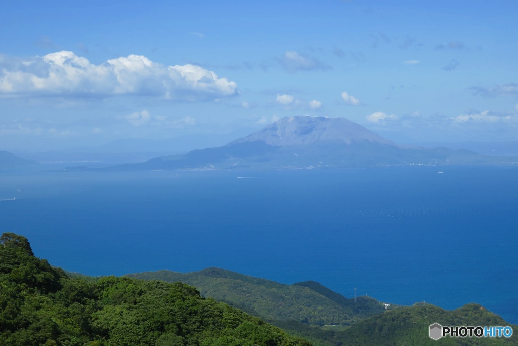 南側から観た桜島