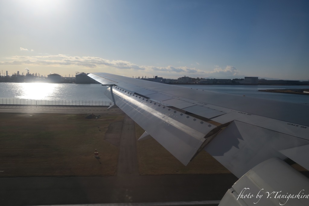 飛行機からータッチダウン