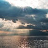 The sun falling