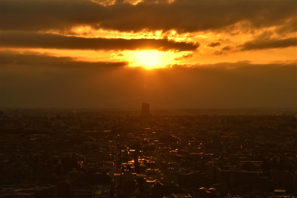 我が街、夕暮れ時