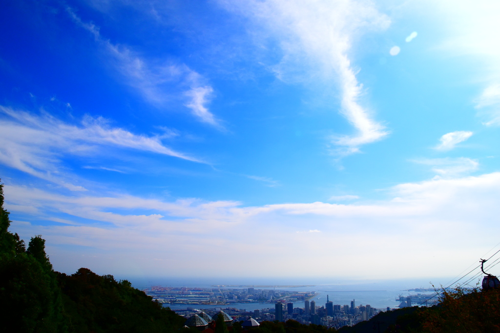 空と街と港と