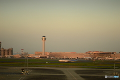 夕刻の羽田空港