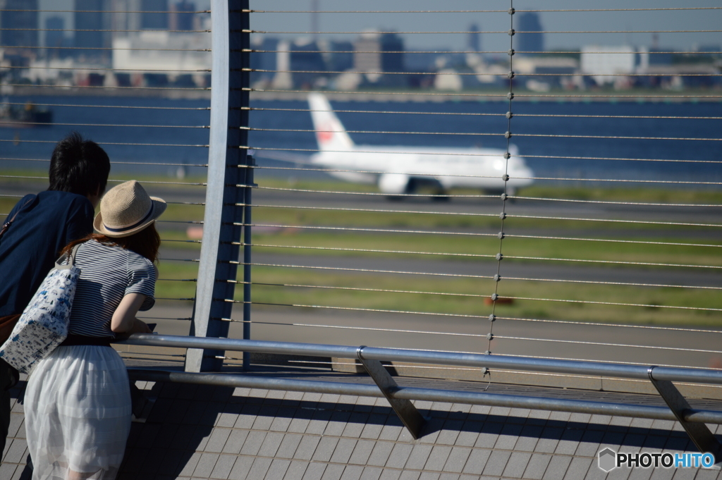 空港にて