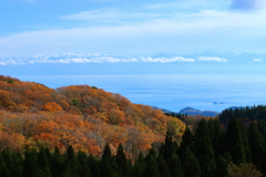 遠くに立山連峰