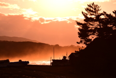 海辺の夕景