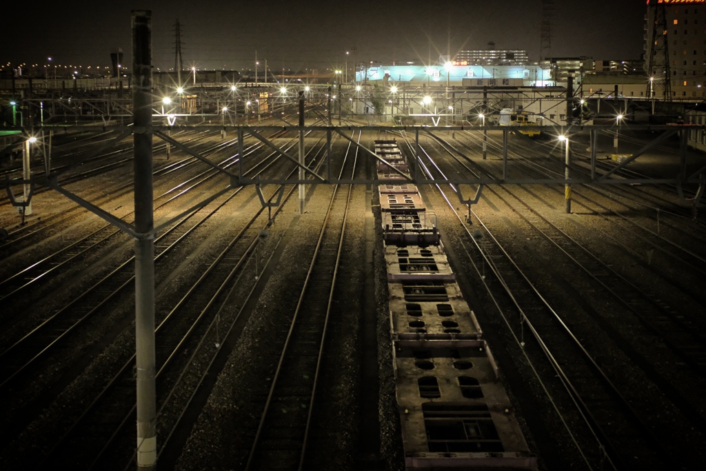 跨線橋からの夜景