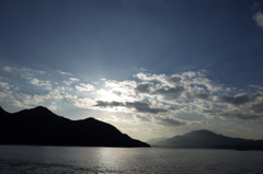 厳島と夕日2