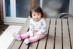 チーちゃん1歳3か月「ウッドデッキで一休み」