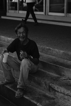 朝から不思議なおじさん