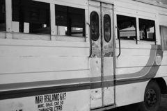 旧型バス　運行中