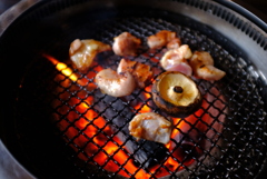 地鶏の炭火焼