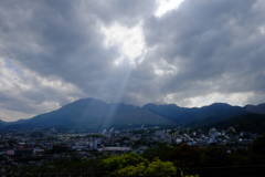 別府情景　あの辺が我が家だね。